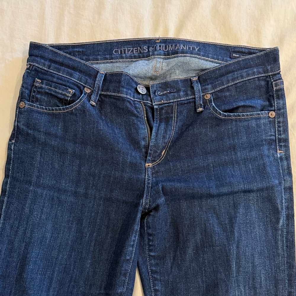 Citizens of Humanity Dark Blue Straight Leg Jeans